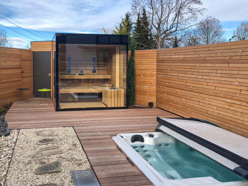 Gartensauna mit Whirlpool Ihr Gartenprofi